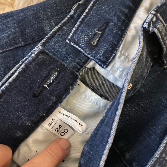 👖👖👖HIGH WAISTED SKINNY JEANS/ SAILOR STYLE - Picture 3 of 3